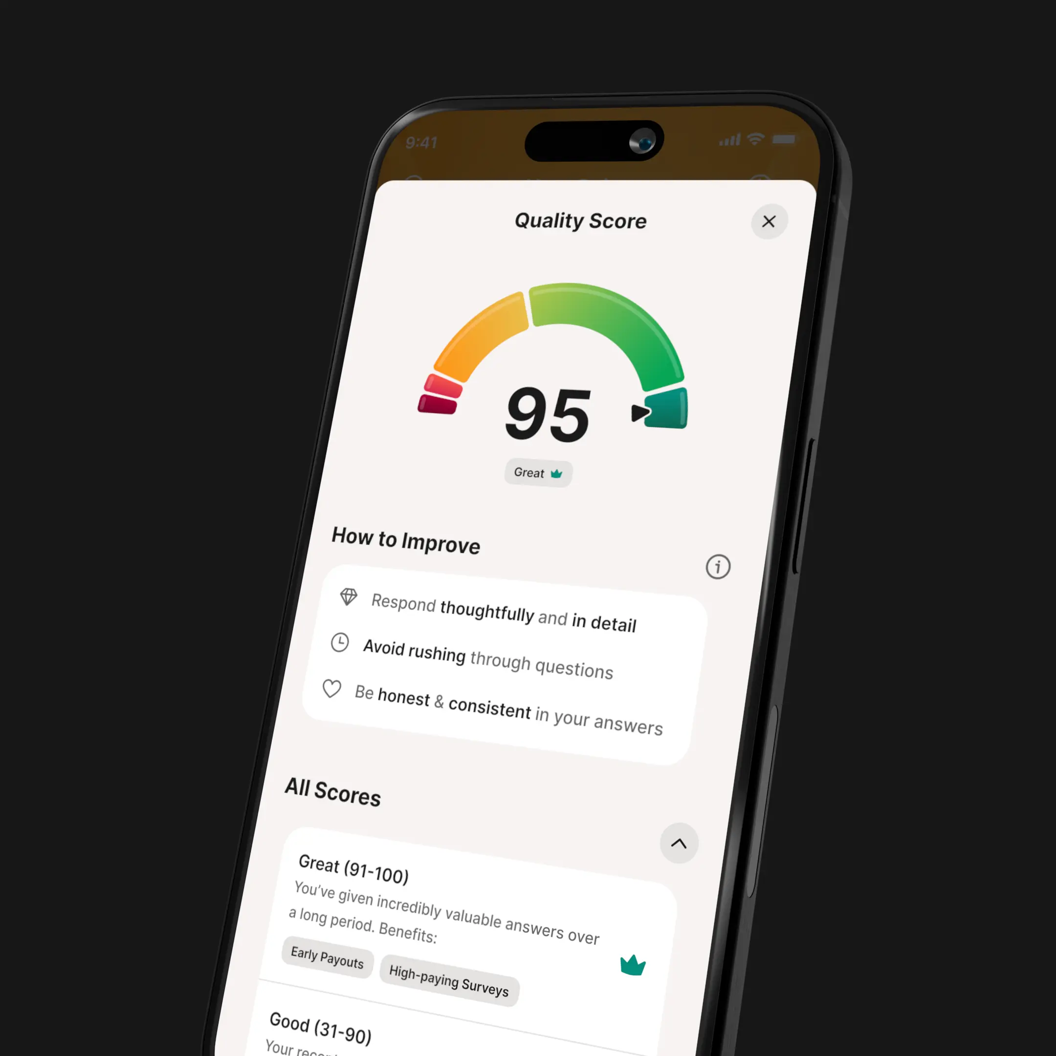 Appinio quality score